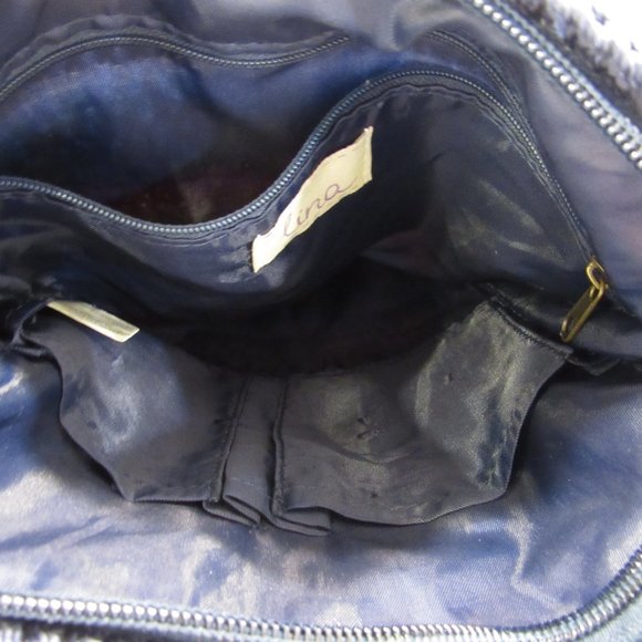 Lina Striped Rainbow Crochet Crossbody Bag Heart - Picture 7 of 8